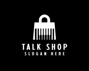 Piano Shopping Bag logo design