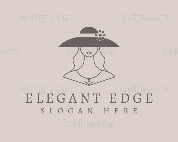 Fashion Hat Lady Logo