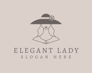 Fashion Hat Lady logo design