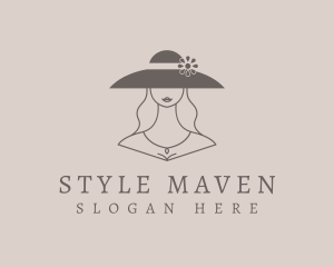 Fashion Hat Lady logo design