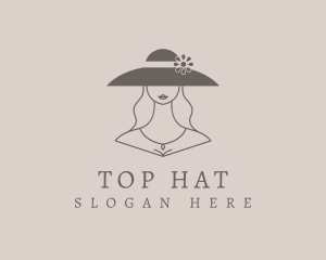 Fashion Hat Lady logo design