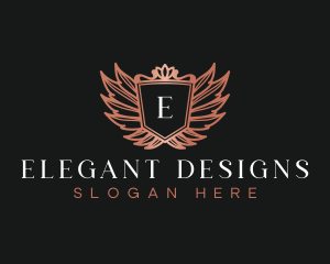 Wings Crest Premium logo design