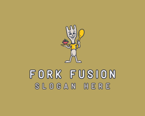 Food Fork Spoon Vegetarian logo design