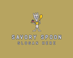 Food Fork Spoon Vegetarian logo design