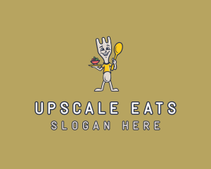 Food Fork Spoon Vegetarian logo design