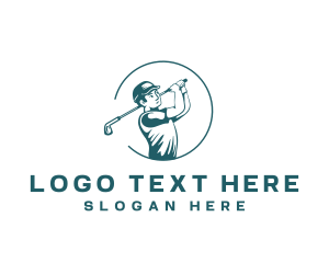 Male Golf Player logo