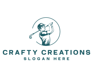 Male Golf Player logo design