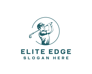 Male Golf Player logo design