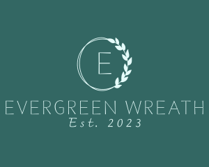 Organic Leaves Wreath Boutique logo design