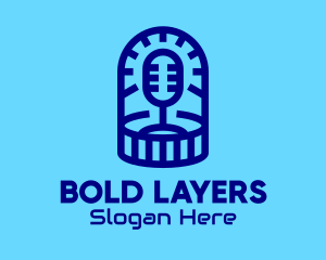 Blue Microphone Podcast logo design