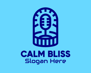 Blue Microphone Podcast logo design