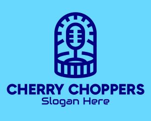 Blue Microphone Podcast logo design