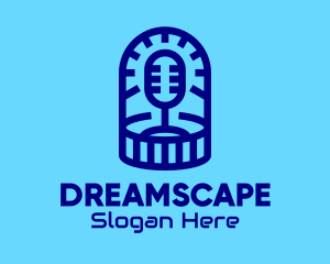 Blue Microphone Podcast logo design