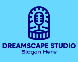 Blue Microphone Podcast logo design