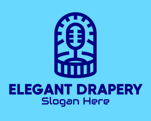 Blue Microphone Podcast logo design