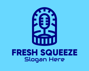 Blue Microphone Podcast logo design