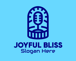 Blue Microphone Podcast logo design