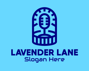 Blue Microphone Podcast logo design