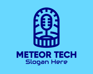 Blue Microphone Podcast logo design