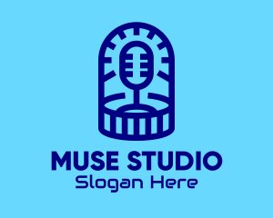 Blue Microphone Podcast logo design