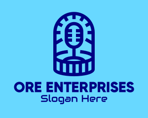 Blue Microphone Podcast logo design