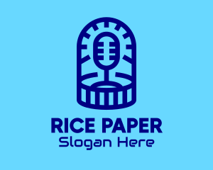 Blue Microphone Podcast logo design