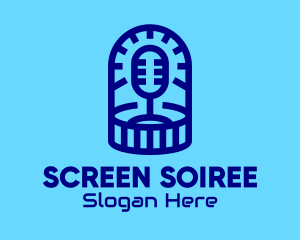 Blue Microphone Podcast logo design