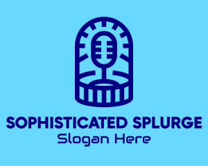 Blue Microphone Podcast logo design