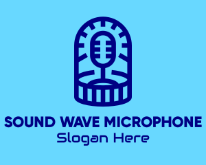 Blue Microphone Podcast logo design