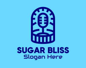 Blue Microphone Podcast logo design