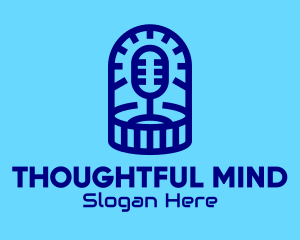 Blue Microphone Podcast logo design