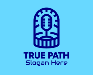 Blue Microphone Podcast logo design