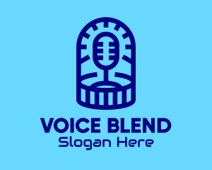 Blue Microphone Podcast logo design