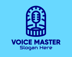 Blue Microphone Podcast logo design