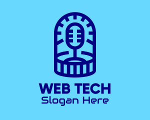 Blue Microphone Podcast logo design