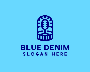 Blue Microphone Podcast logo design