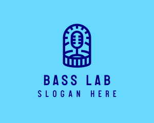 Blue Microphone Podcast logo design