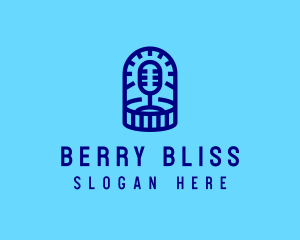 Blue Microphone Podcast logo design