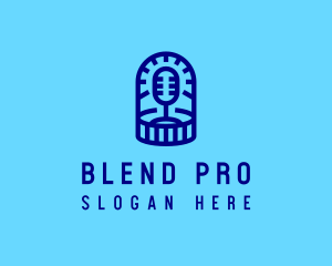 Blue Microphone Podcast logo design