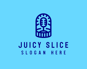 Blue Microphone Podcast logo design