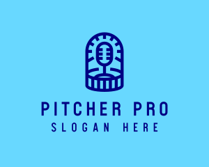 Blue Microphone Podcast logo design