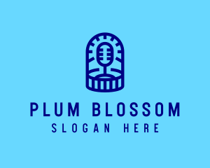 Blue Microphone Podcast logo design