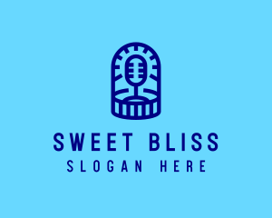 Blue Microphone Podcast logo design