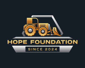 Bulldozer Industrial Construction Logo
