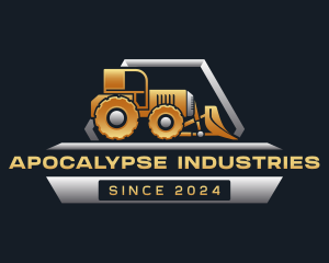 Bulldozer Industrial Construction logo design