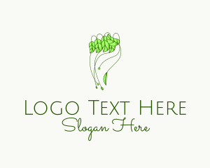 Freedom - Hand Leaf Plant logo design