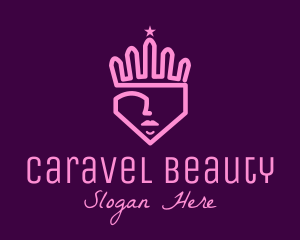 Minimalist Princess Crown logo design