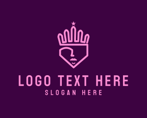 Minimalist Princess Crown logo