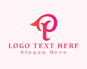 Elegant Feminine Gradient Letter P logo