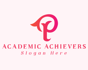 Elegant Feminine Gradient Letter P logo